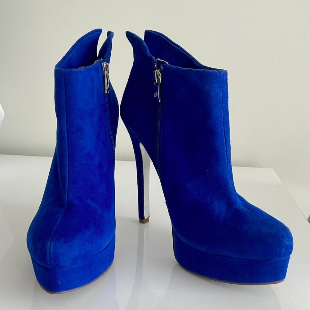 Kristin Cavallari by Chinese Laundry Genuine Suede Platform Booties Size 9.5 - Picture 3 of 5